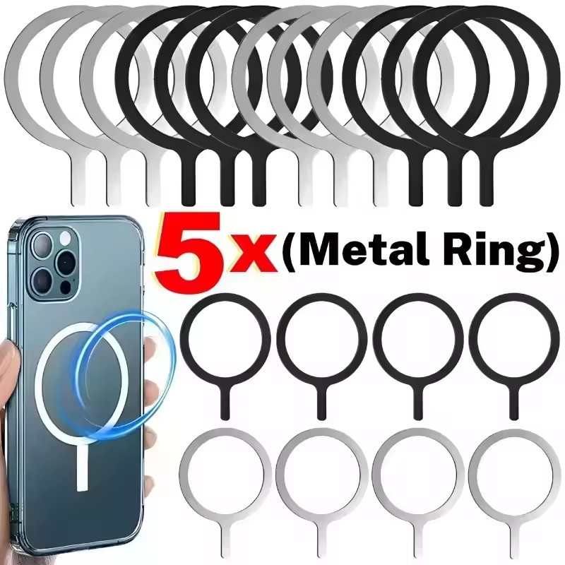 Car Phone Holder - Universele magnetische metalen plaatring van roestvrij
