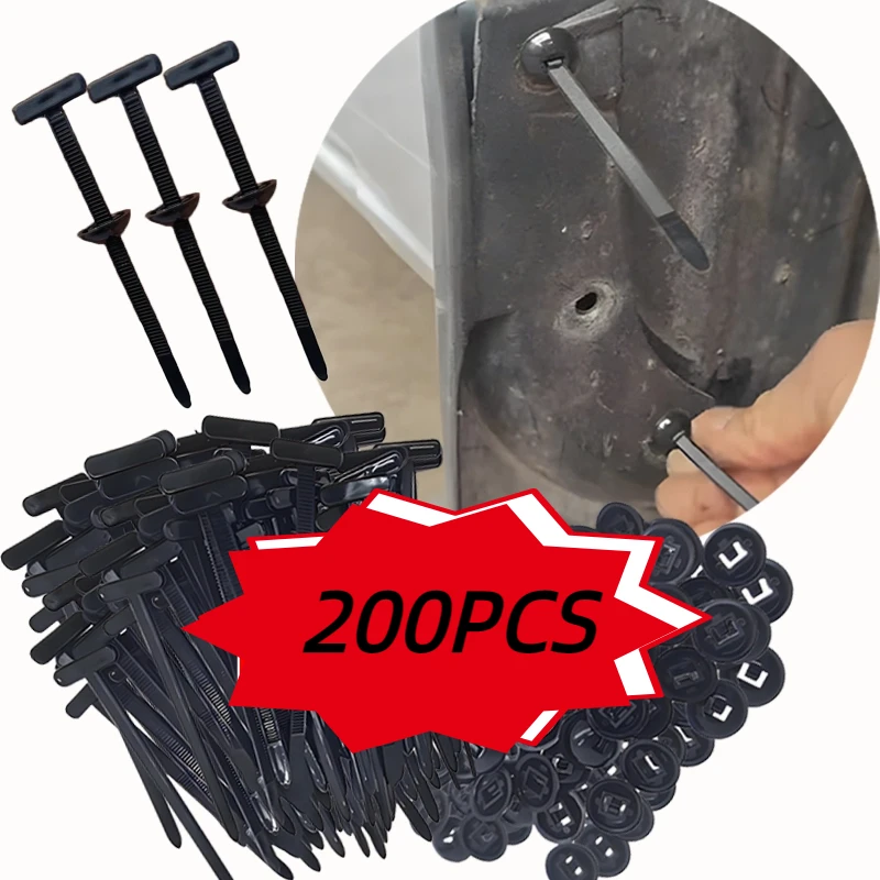 Car Cable Organizer - 5-200 stuks nylon kabelbinders met gesp,