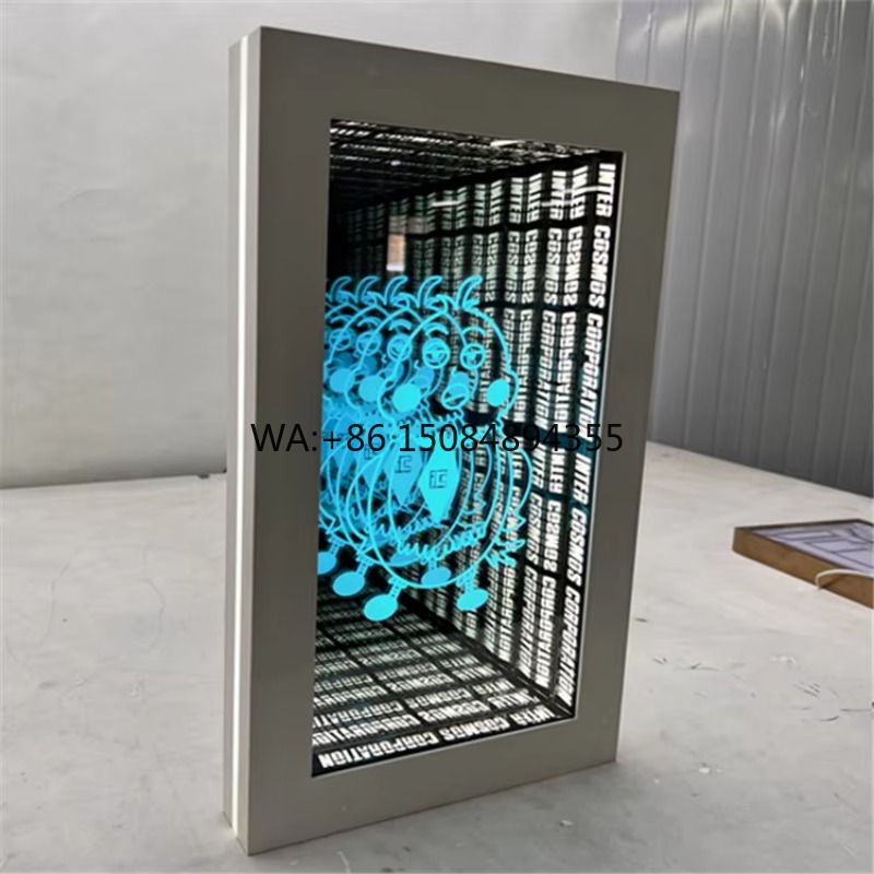 Car Mirror - LED Infinity 3D Spiegel Gebouw Kantoor