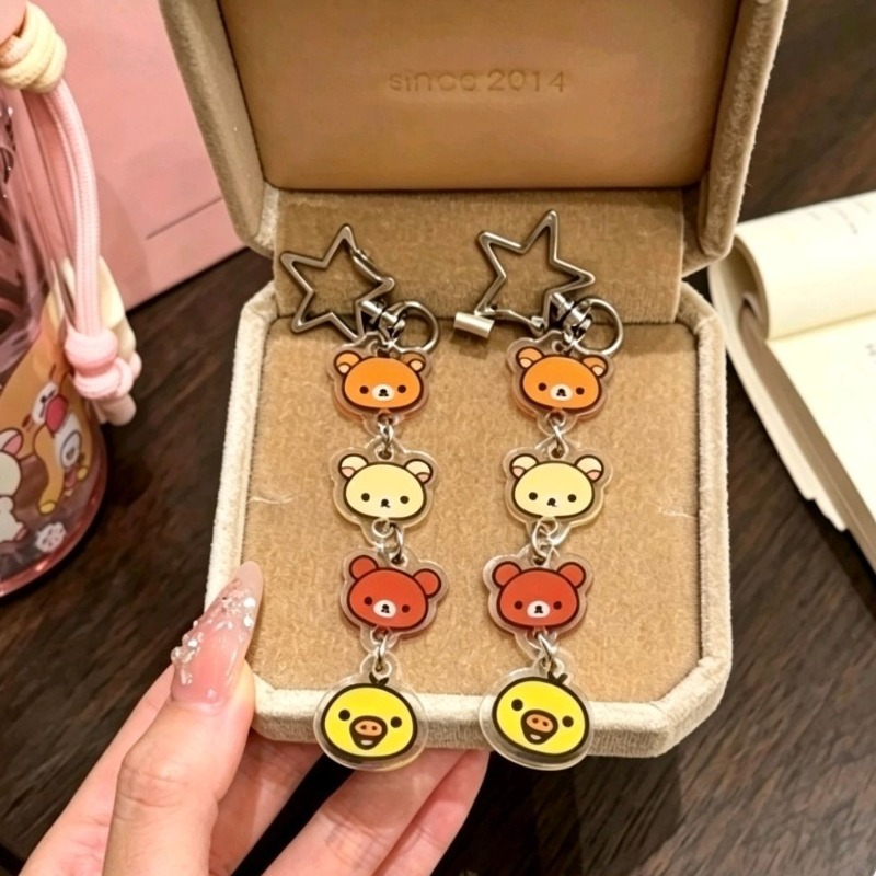 Car Accessories Japanese - Anime Cartoon Rilakkuma Acryl Sleutelhanger Schattige