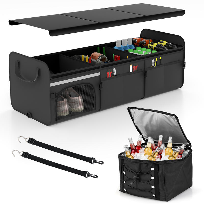 Car Organizer - 18 Gal kofferbakorganizer met deksel, draagbare