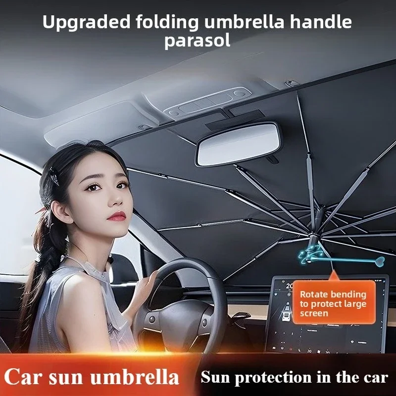 Windshield Sun Shade - Autozonnescherm, windscherm, paraplu, voorruitzonnescherm, opvouwbaar, bescherming,