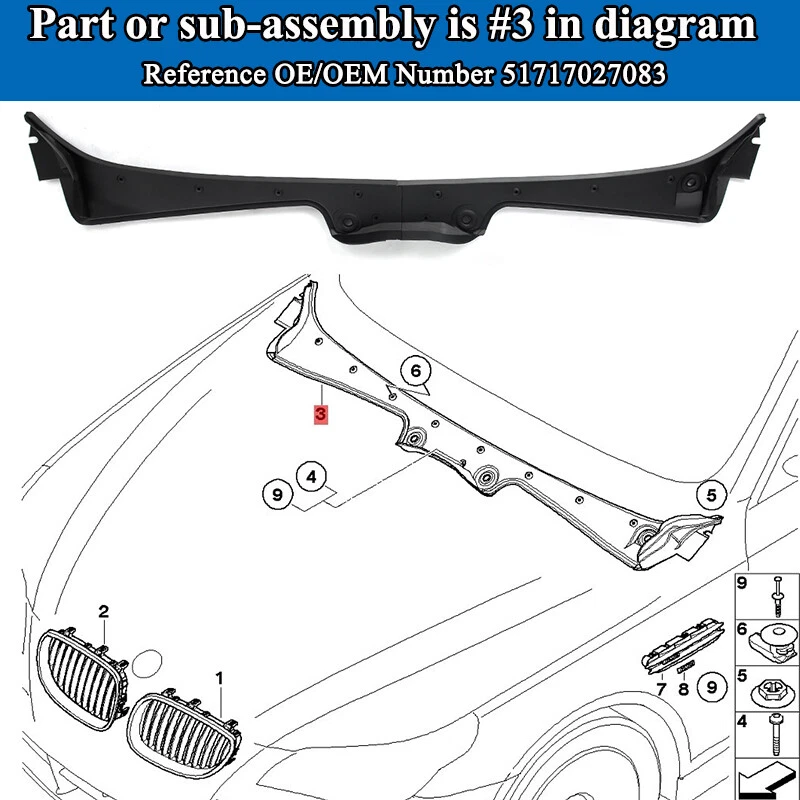 Car Wiper - 1 Set Auto-onderdelen Voorruit Ruitenwisser Cowl