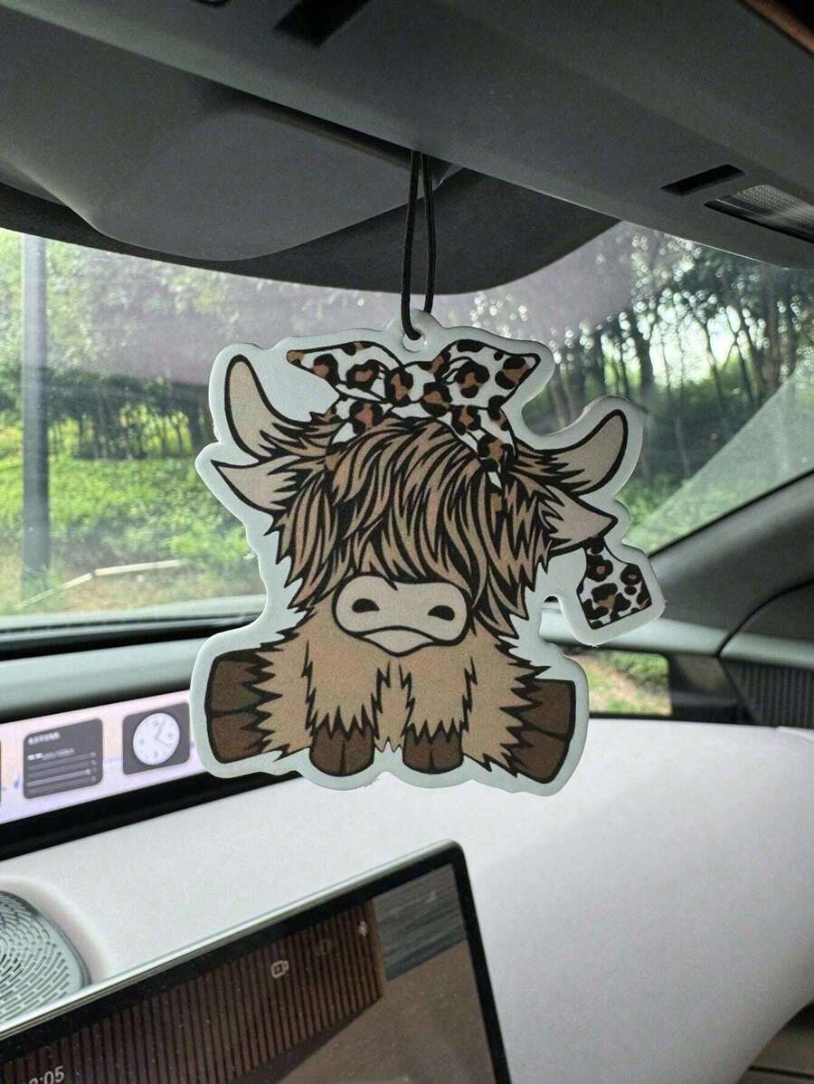 Car Air Freshener - Cartoon Highland Cow auto-luchtverfrisser hangend decor