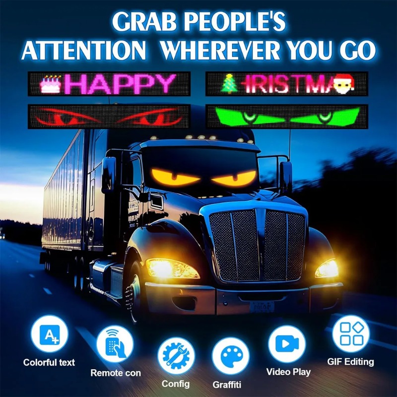 Car Led Light - LED Matrix Pixel Panel LED-bord Auto