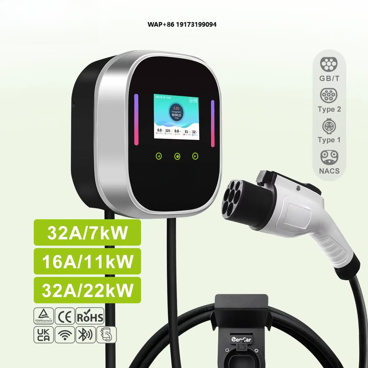 Car Charger - Slimme EV-lader wandbox 22kW 11kW 7kW