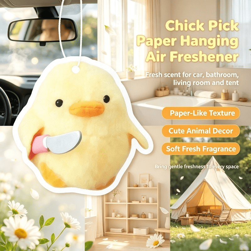 Car Air Freshener - Auto-luchtverfrisser Schattig Klein Kuiken Met Mes