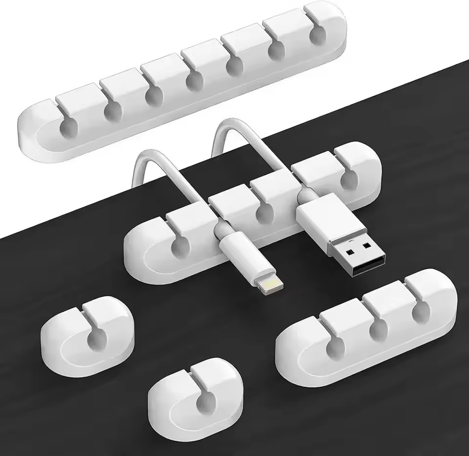 Car Cable Organizer - Kabelsnoer-organizer van siliconen, USB-kabeloproller, beheerclips, zelfklevend