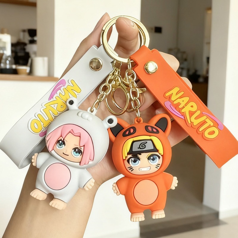 Car Accessories Japanese - Nieuwe Cartoon Naruto Q-versie Sleutelhanger Anime