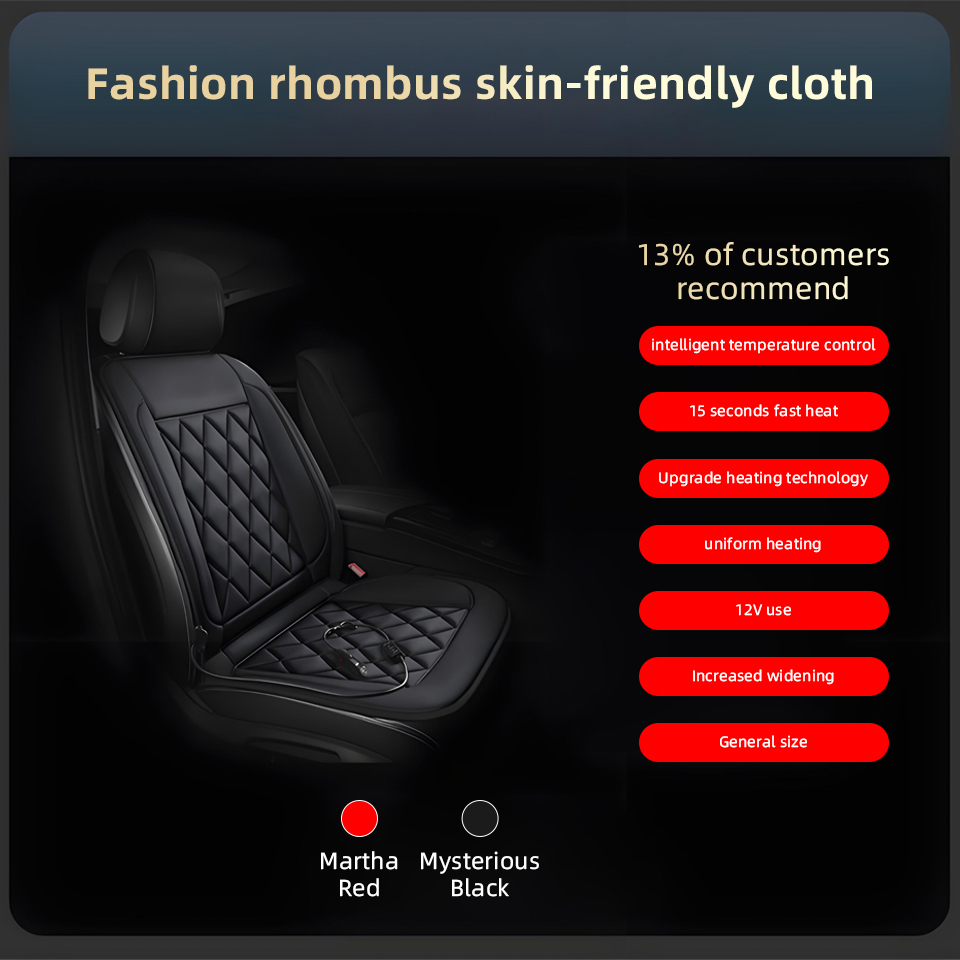 12V Universele Auto Verwarmde  - Car Seat Cover recensie en prijs