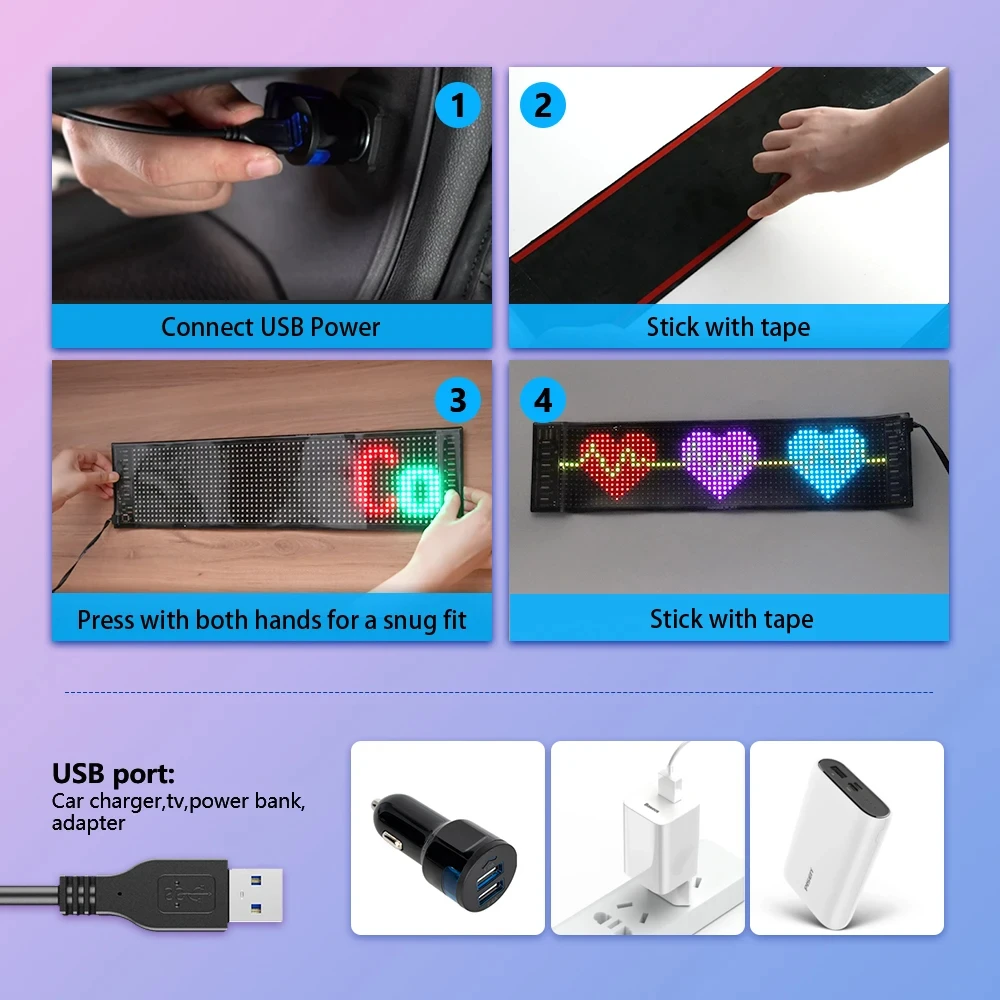 LED DIY Matrix Pixel Panel Led - Car Led Light recensie en prijs