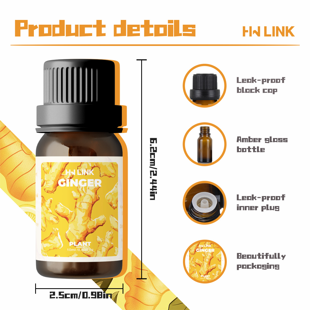 Gemberolie Pure Natuurlijke Ge - Car Air Freshener recensie en prijs